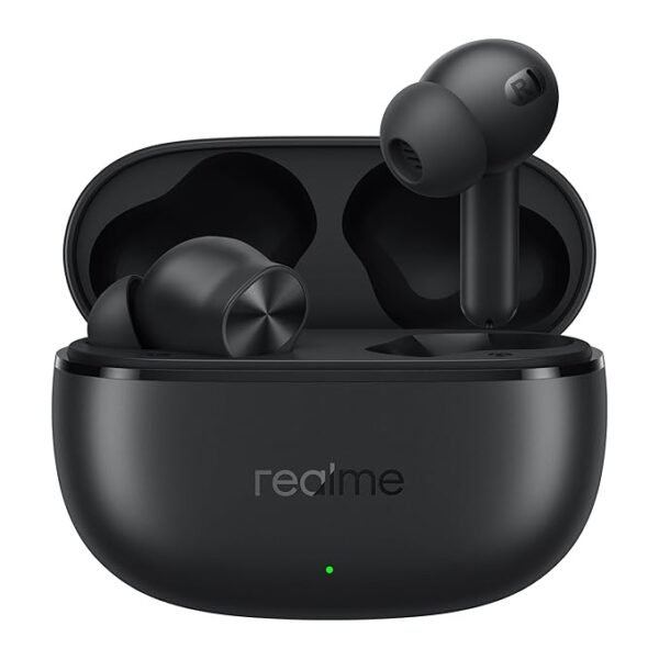 realme Buds T200x True Wireless Earbuds with 12.4mm Dynamic Bass Drivers, 25 dB ANC, Quad Mic, 45ms Latency, Upto 48 Hrs Playback, Fast Charge, IP55 Rated, BT 5.4 (Pure Black)