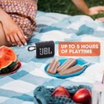 JBL Go 3, Wireless Ultra Portable Bluetooth Speaker, Pro Sound, Vibrant Colors with Rugged Fabric Design, Waterproof, Type C (Without Mic, Blue) - Image 2